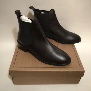 ASOS ABSOLUTE Leather Chelsea Ankle Boots Oxblood
